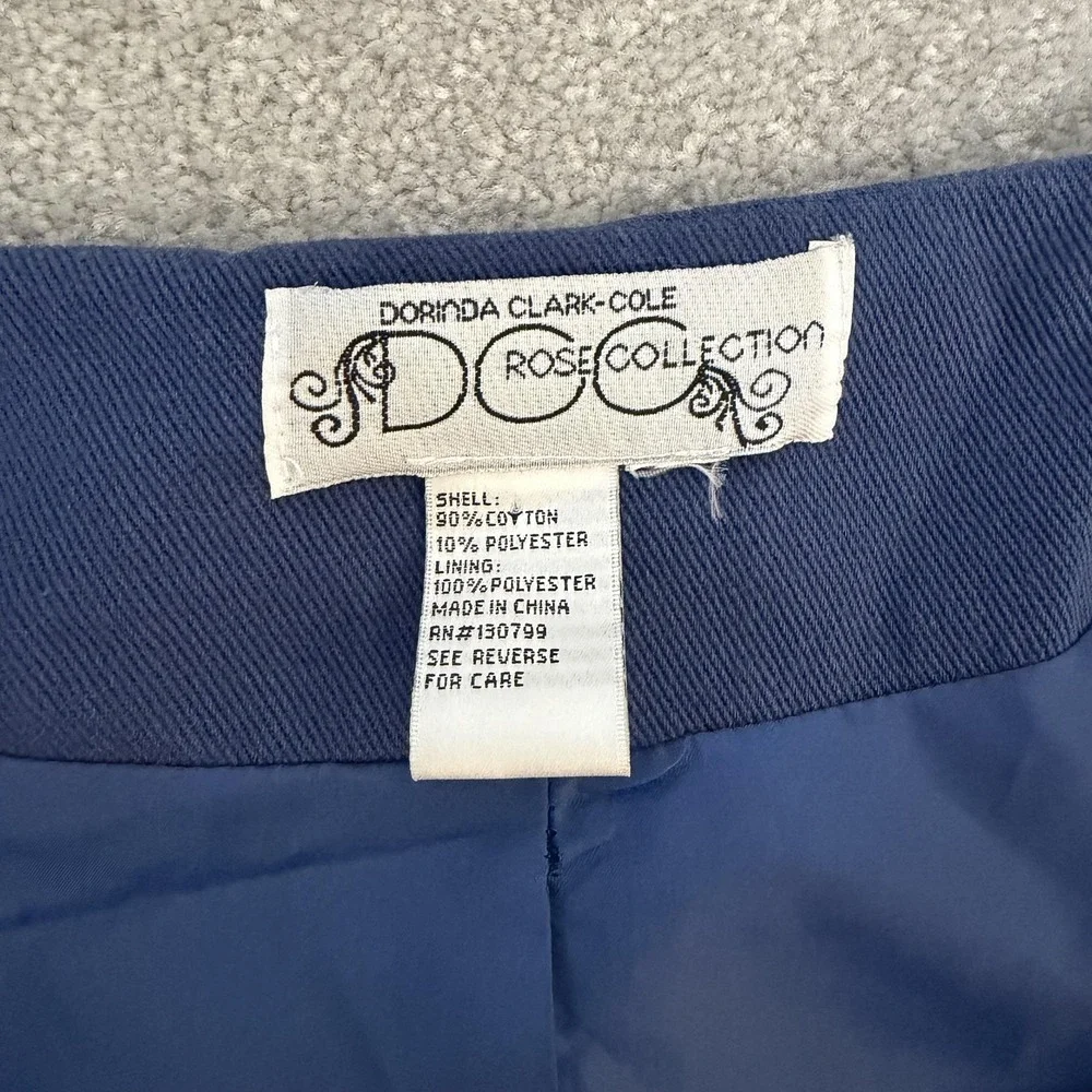 Dorinda Clark-Cole DCC Rose Collection Jacket Womens Large Blue Studded Zip